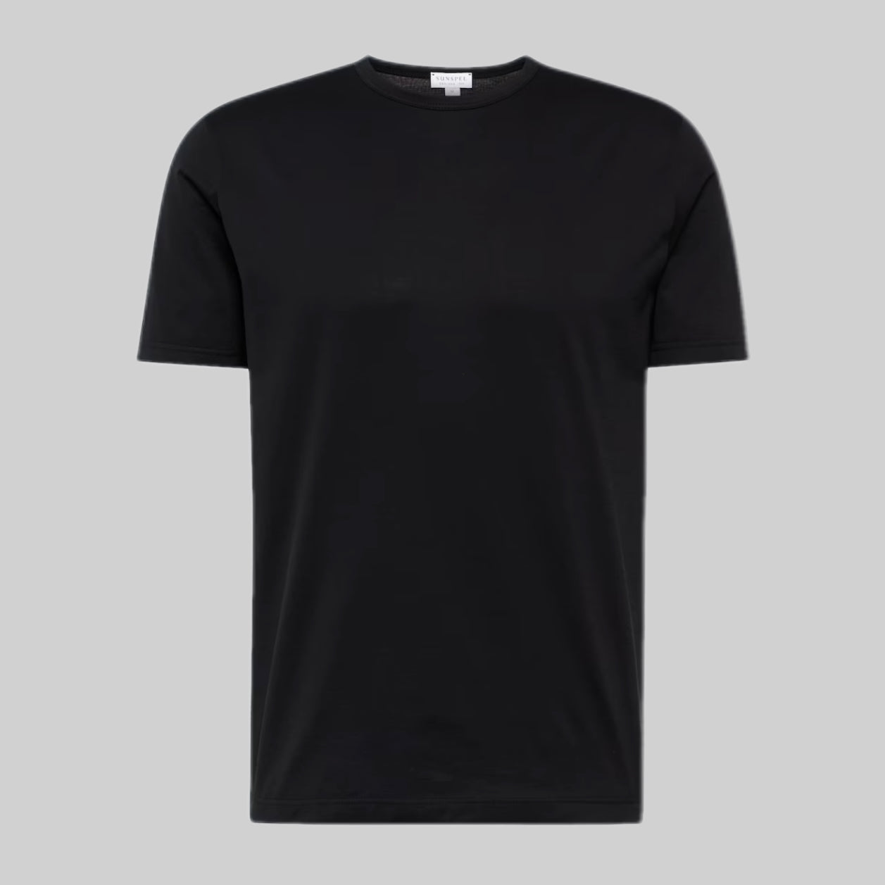 Sunspel t-shirt, men, black, frontside