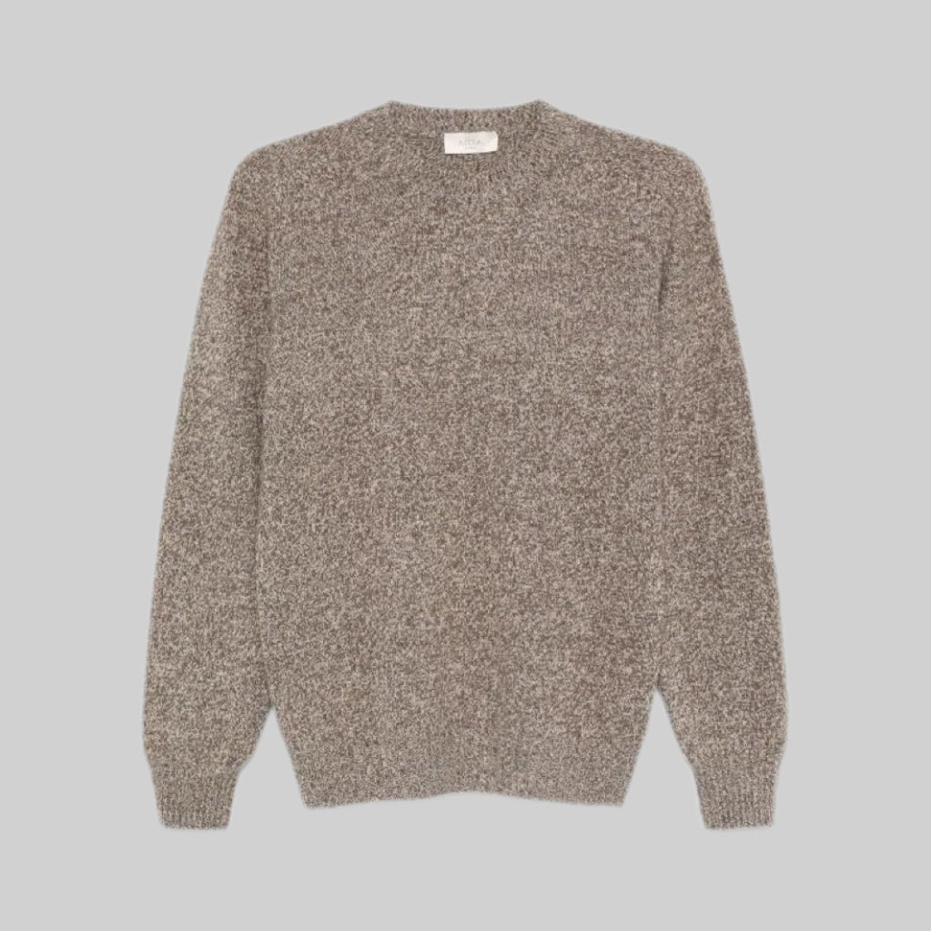 Melange Effect Sweater Brown Wool Cashmere