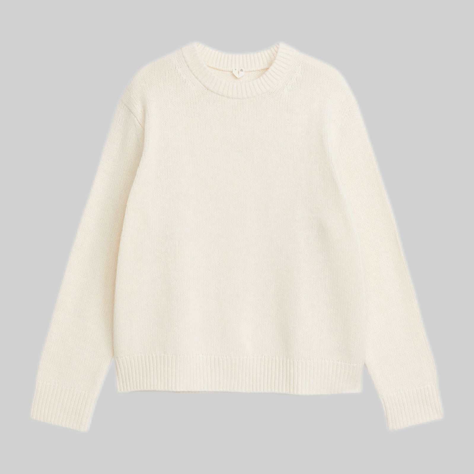 Arket Heavy Knit Wool Jumper White 