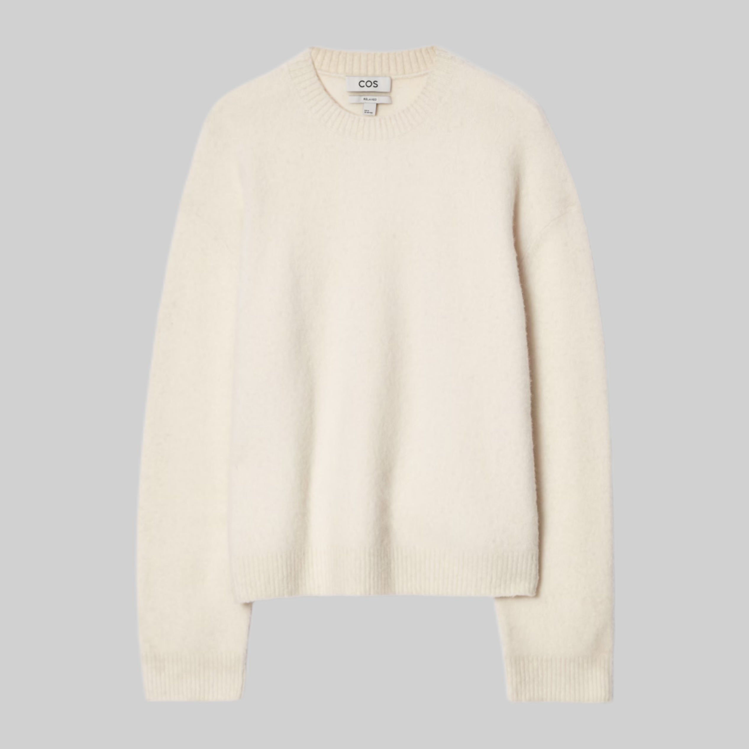 BRUSHED-WOOL CREW-NECK JUMPER - Off-White