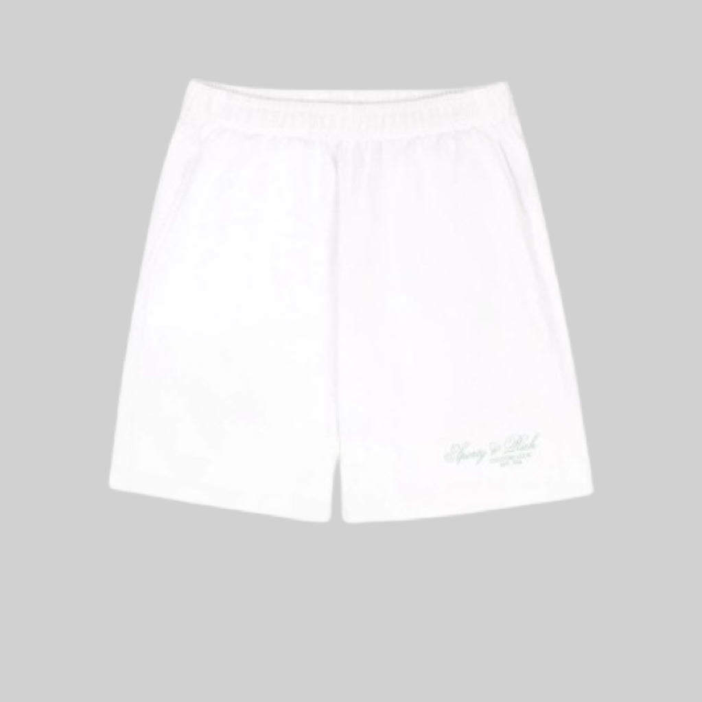 Sporty & Rich shorts, men, white, frontside