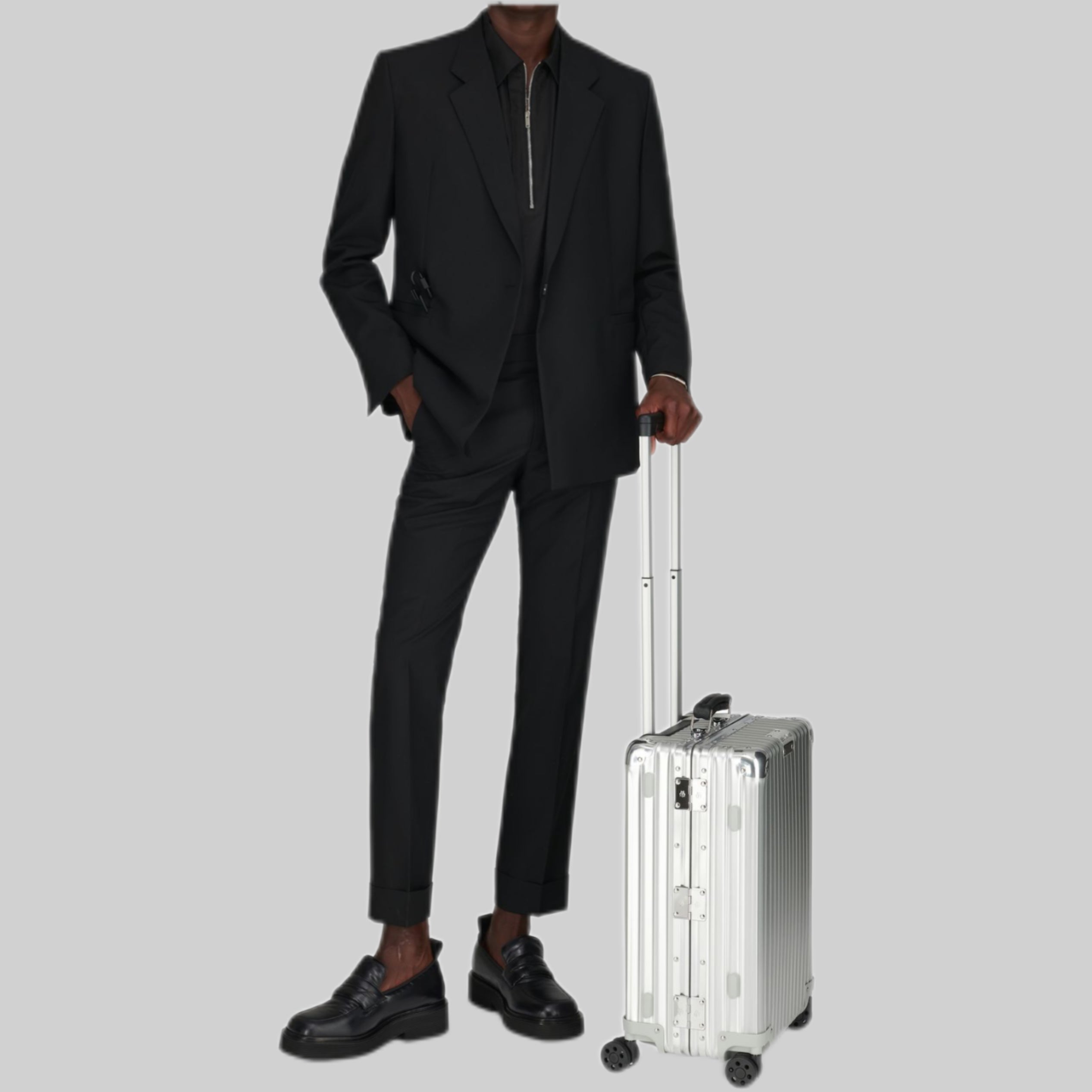 RIMOWA suitcase, silver, frontside, model