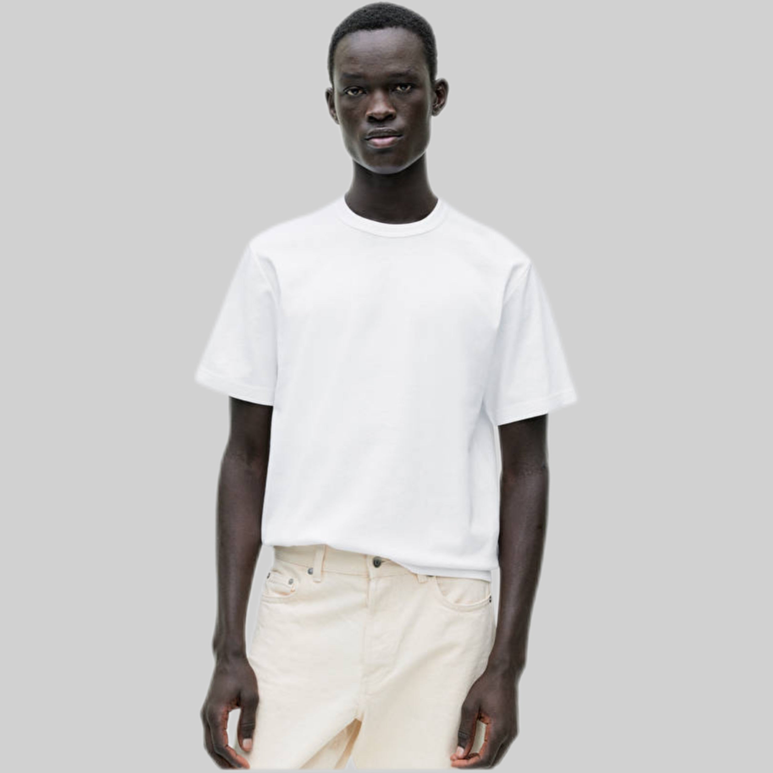 Arket T-Shirt, White, Men, Frontside model