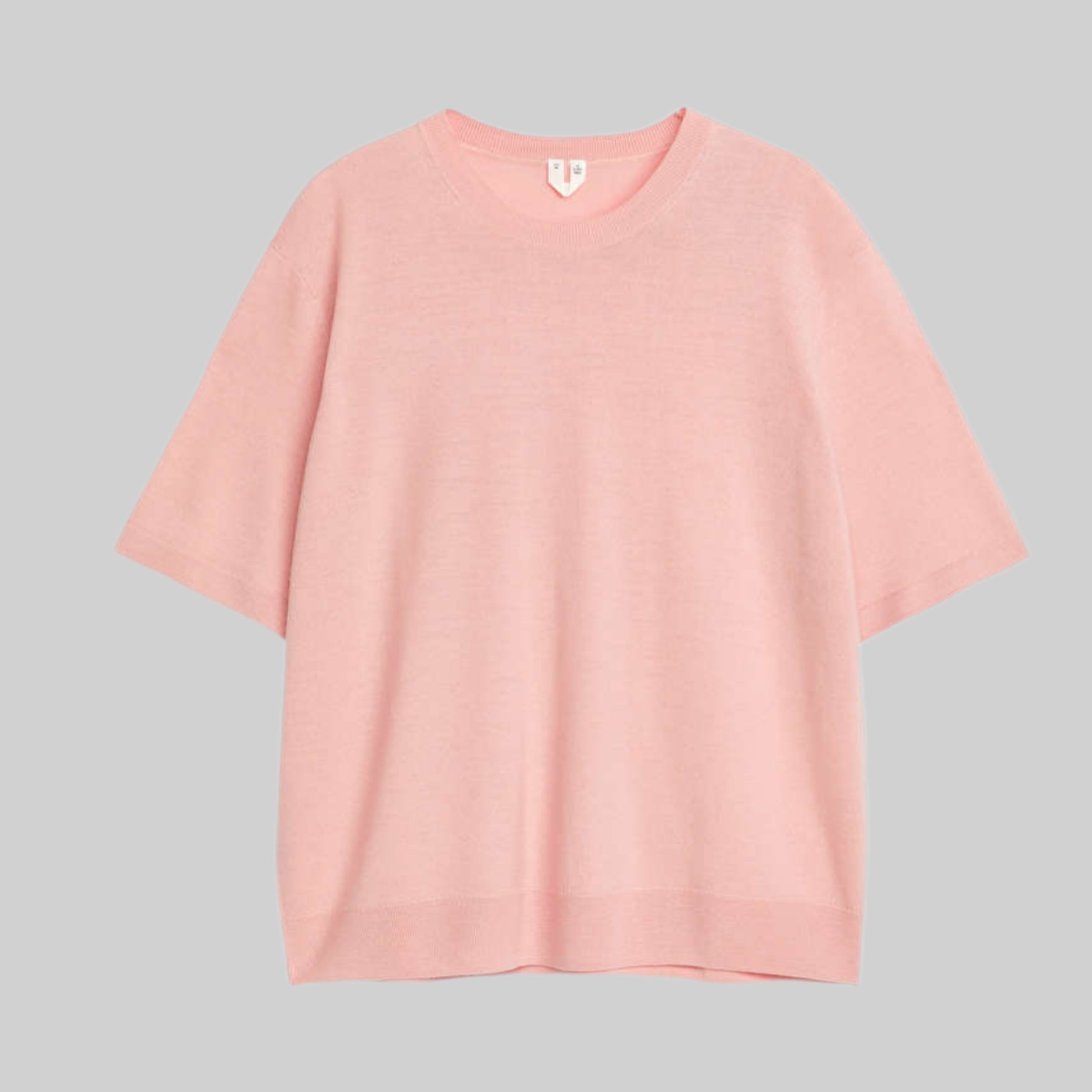 Arket knitwear t-shirt for women, Pink, frontside