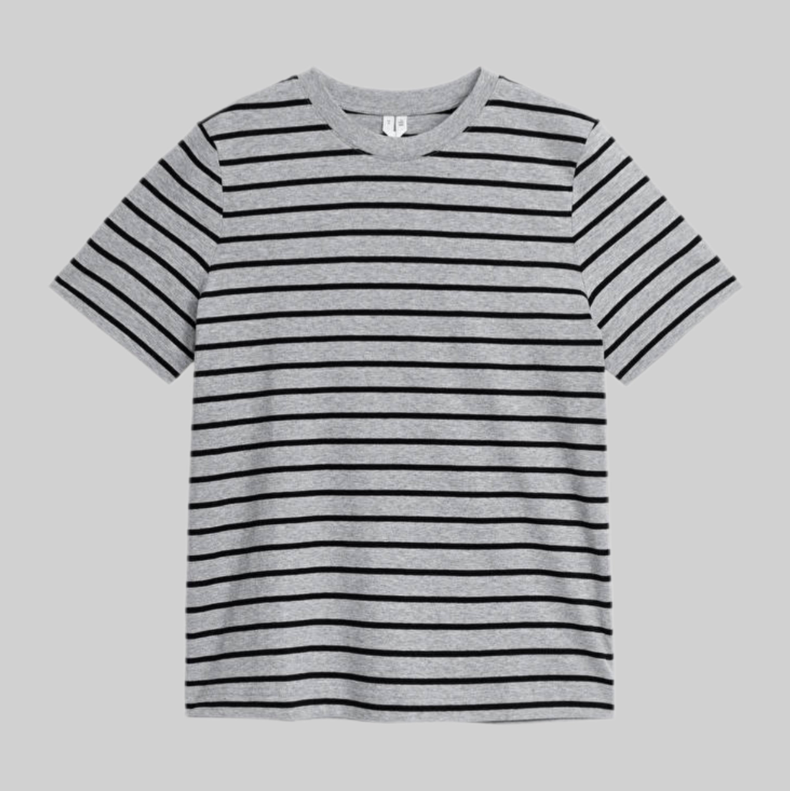 Arket Top, Women, Grey, Striped, frontside