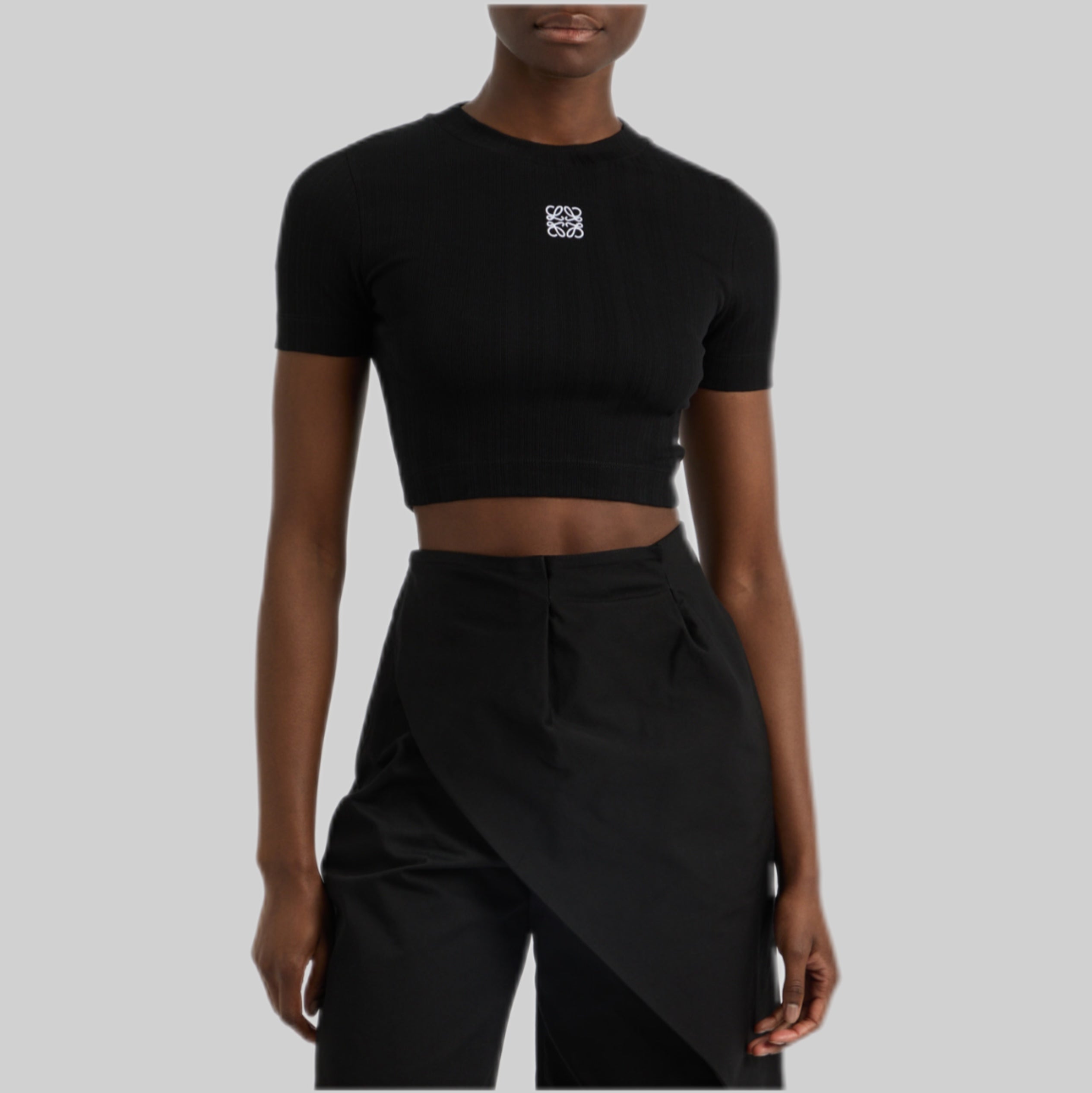 LOEWE top, black, frontside, model