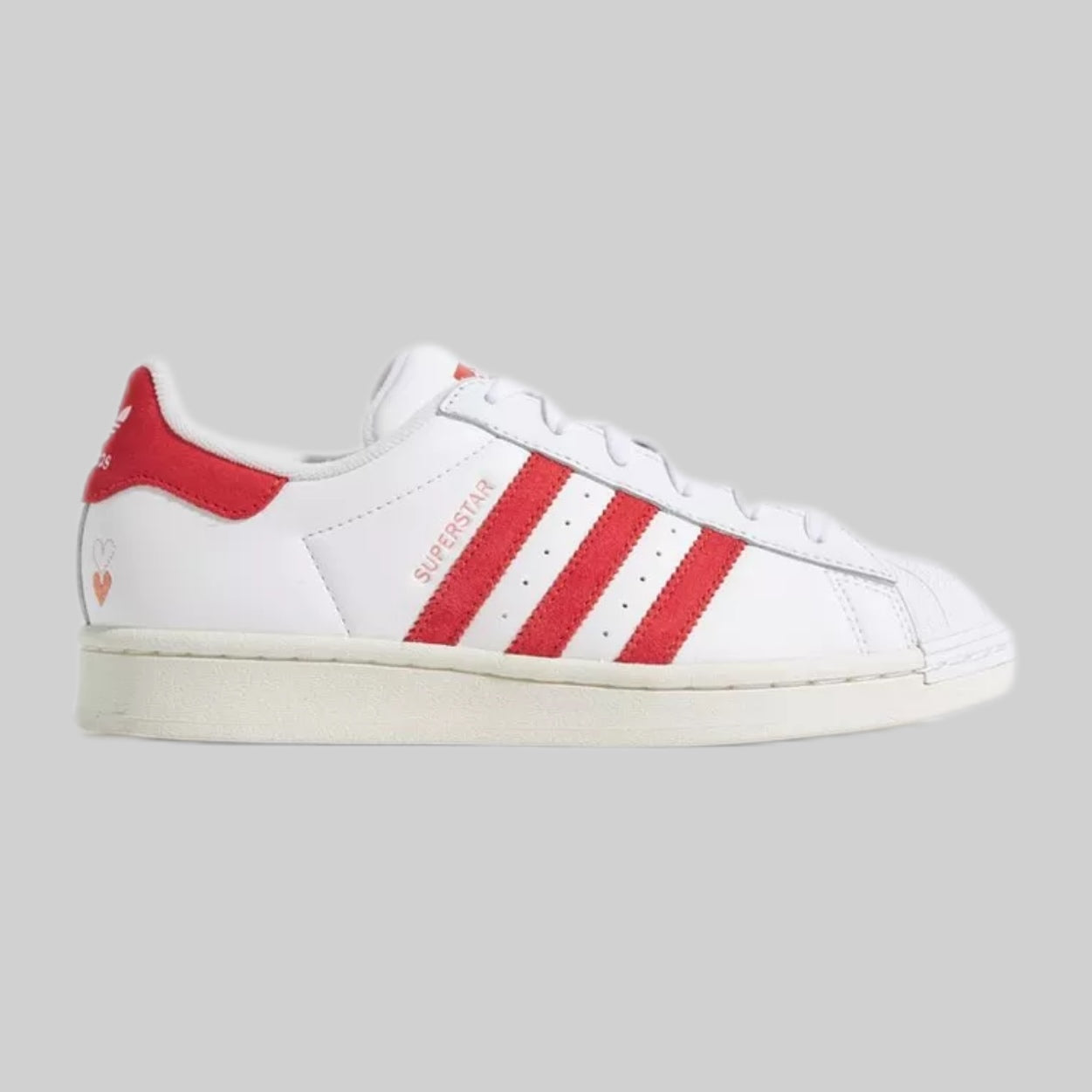 ADIDAS ORIGINALS sneakers, women, white and red, frontside