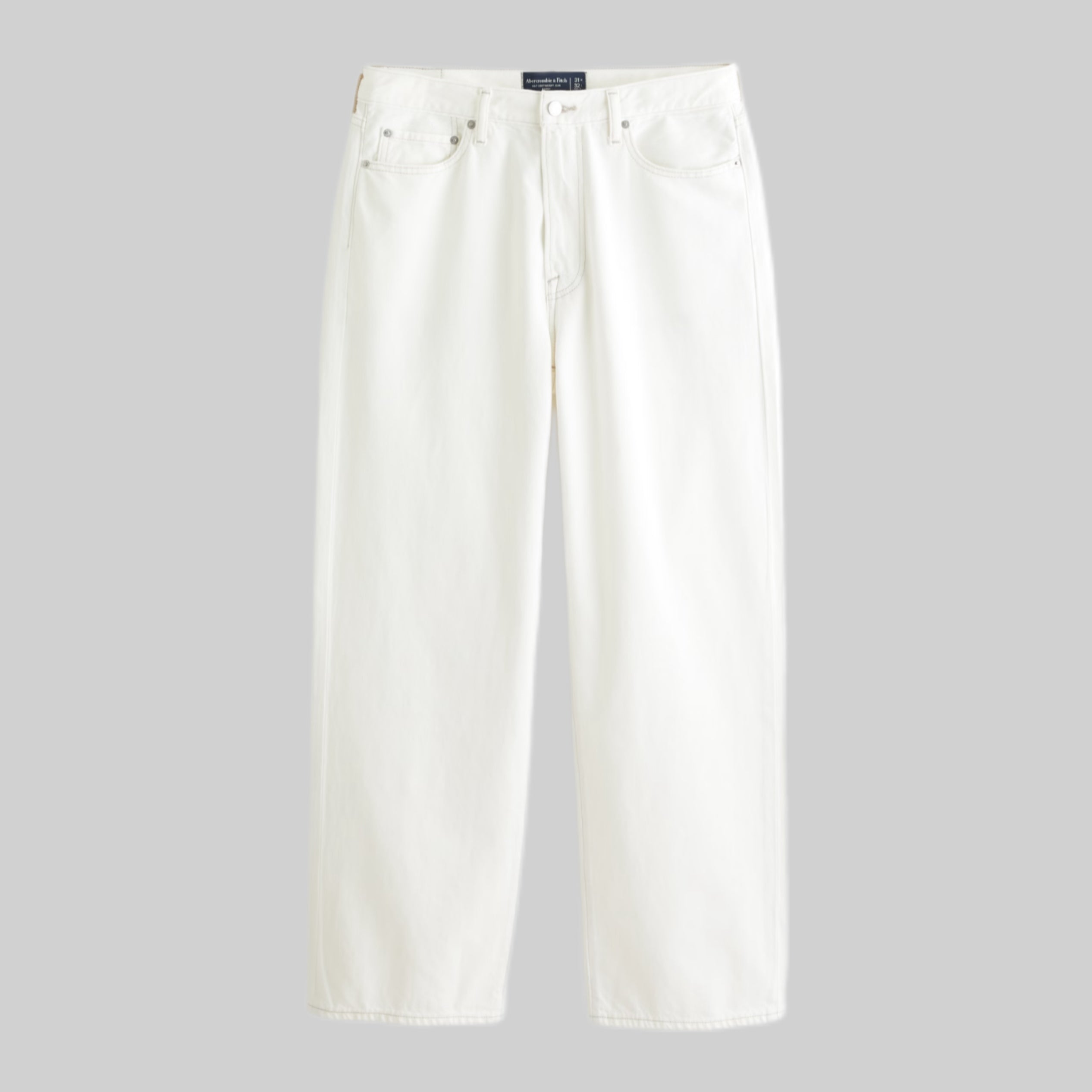 Abercrombie & Fitch jeans, men, white, frontside