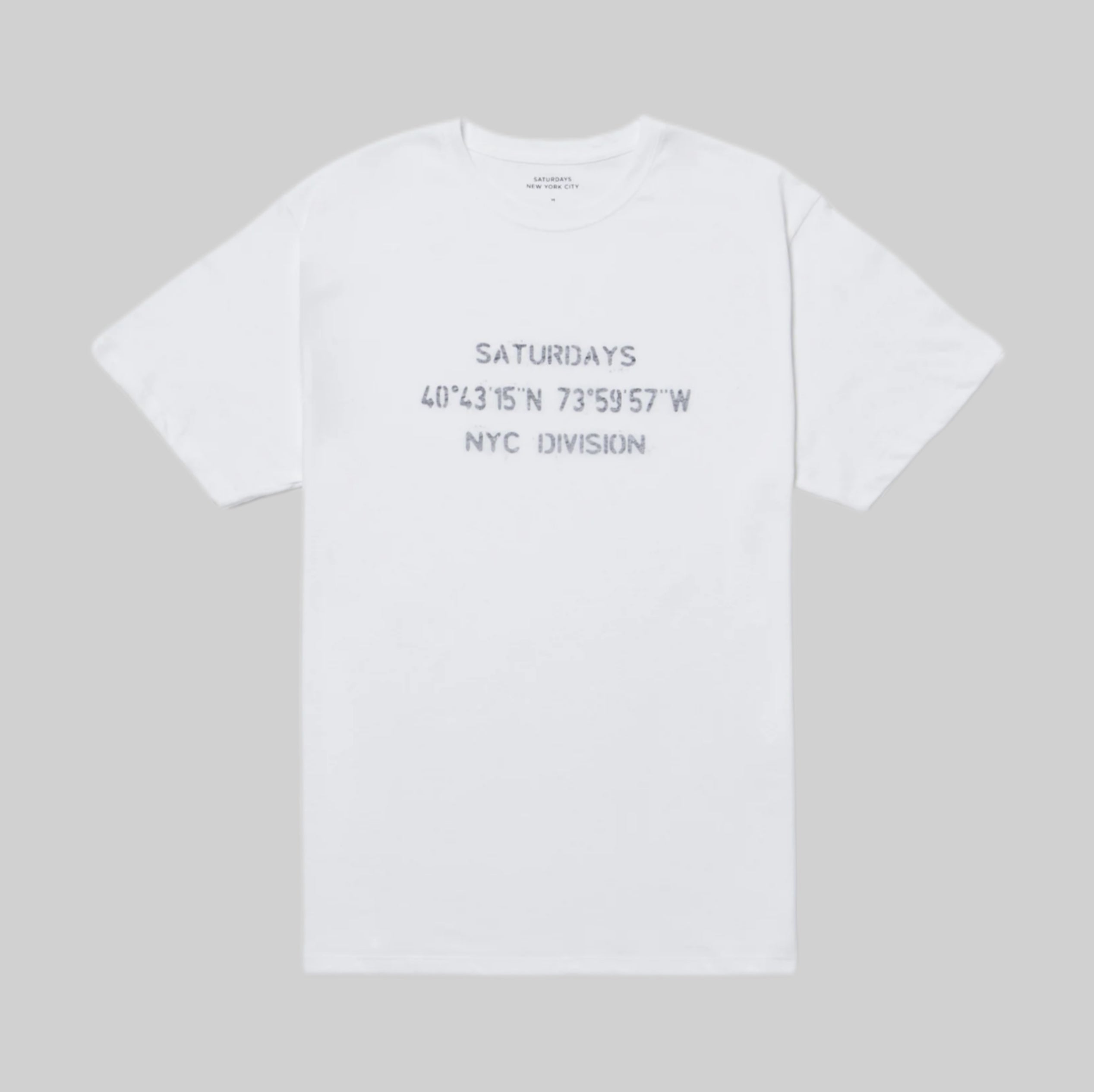 SATURDAYS NYC t-shirt, white, frontside, men