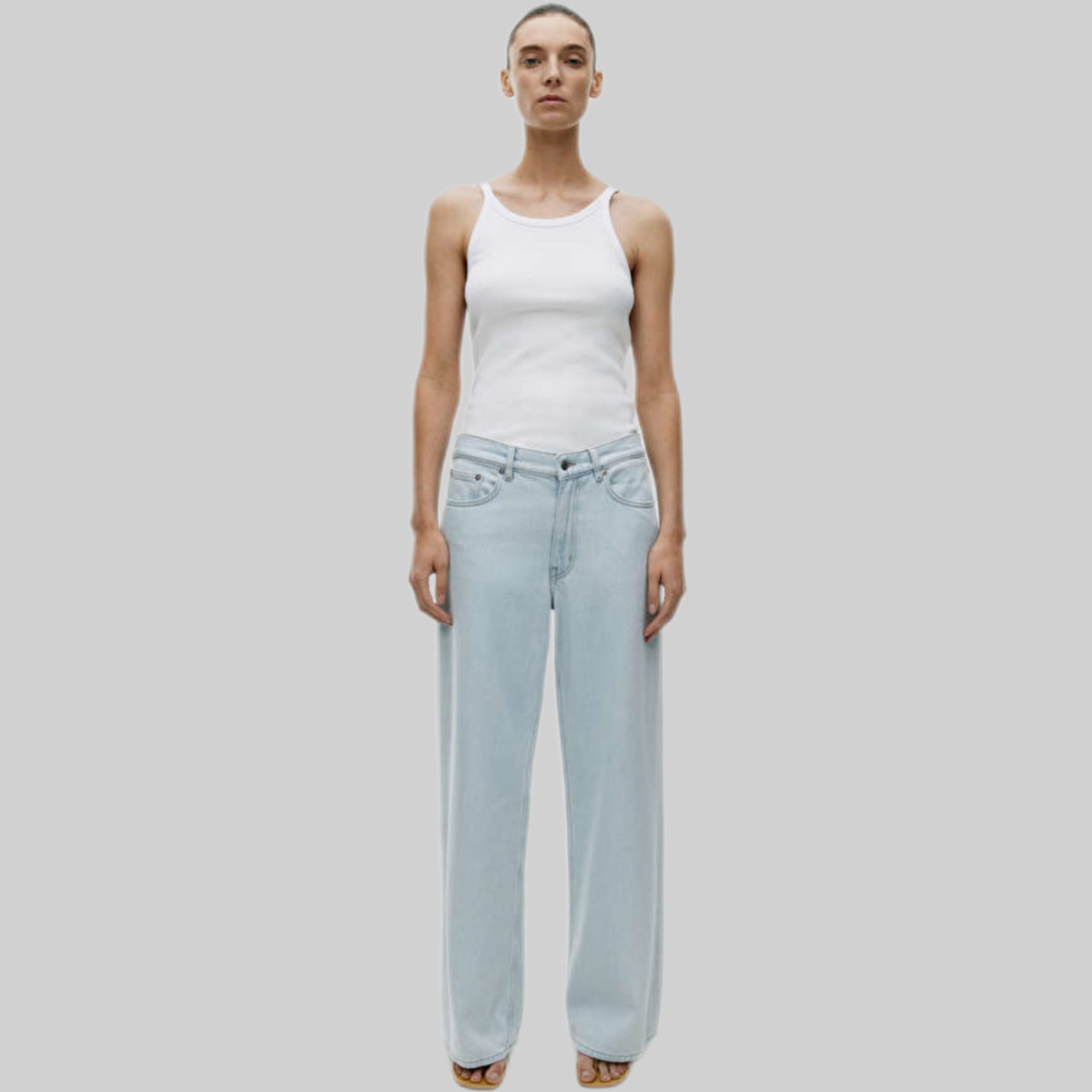 Arket jeans, blue, women, frontside, model