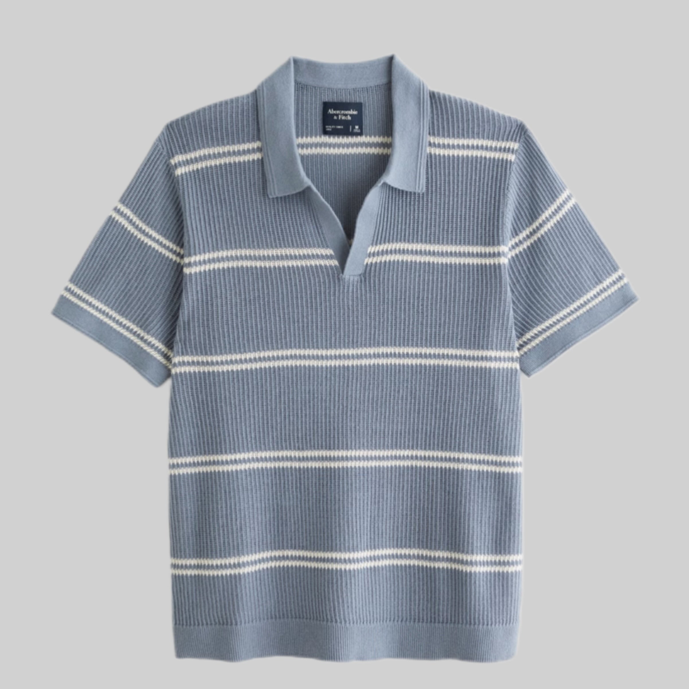 Abercrombie & Fitch polo shirt, blue, men, frontside