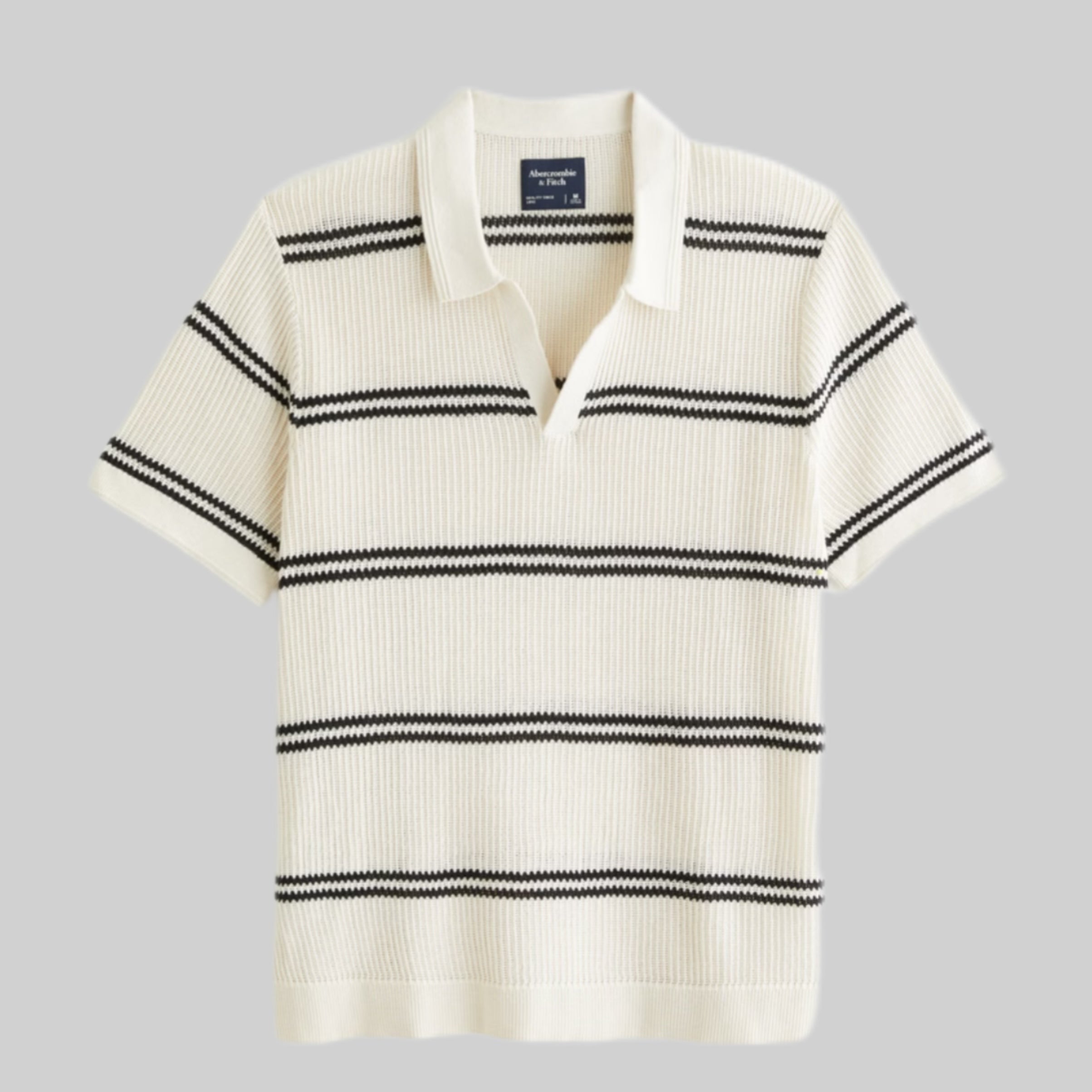 Abercrombie & Fitch polo shirt, men, frontside, white