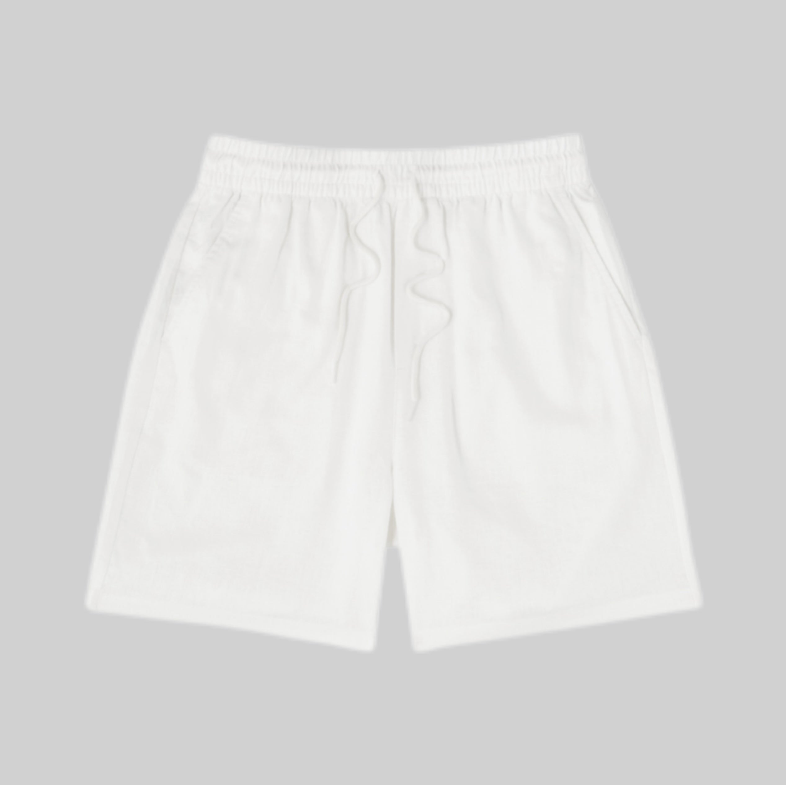 LES DEUX shorts, linen, frontside, men, white