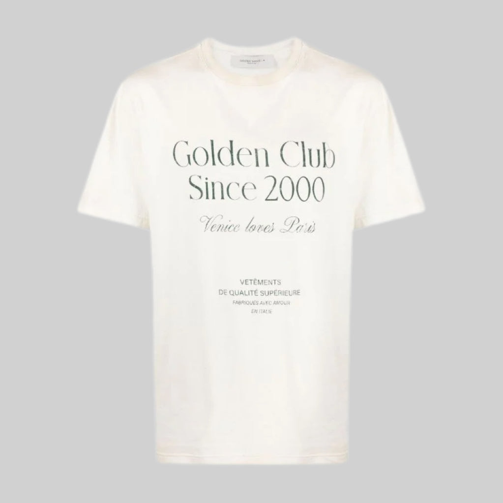 Golden Goose t-shirt, men, frontside, beige