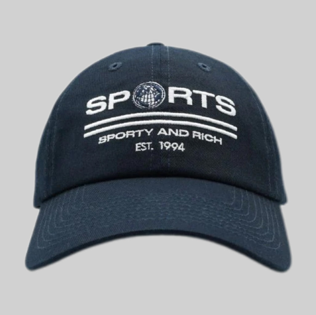 Sporty & Rich cap, navy, men, frontside
