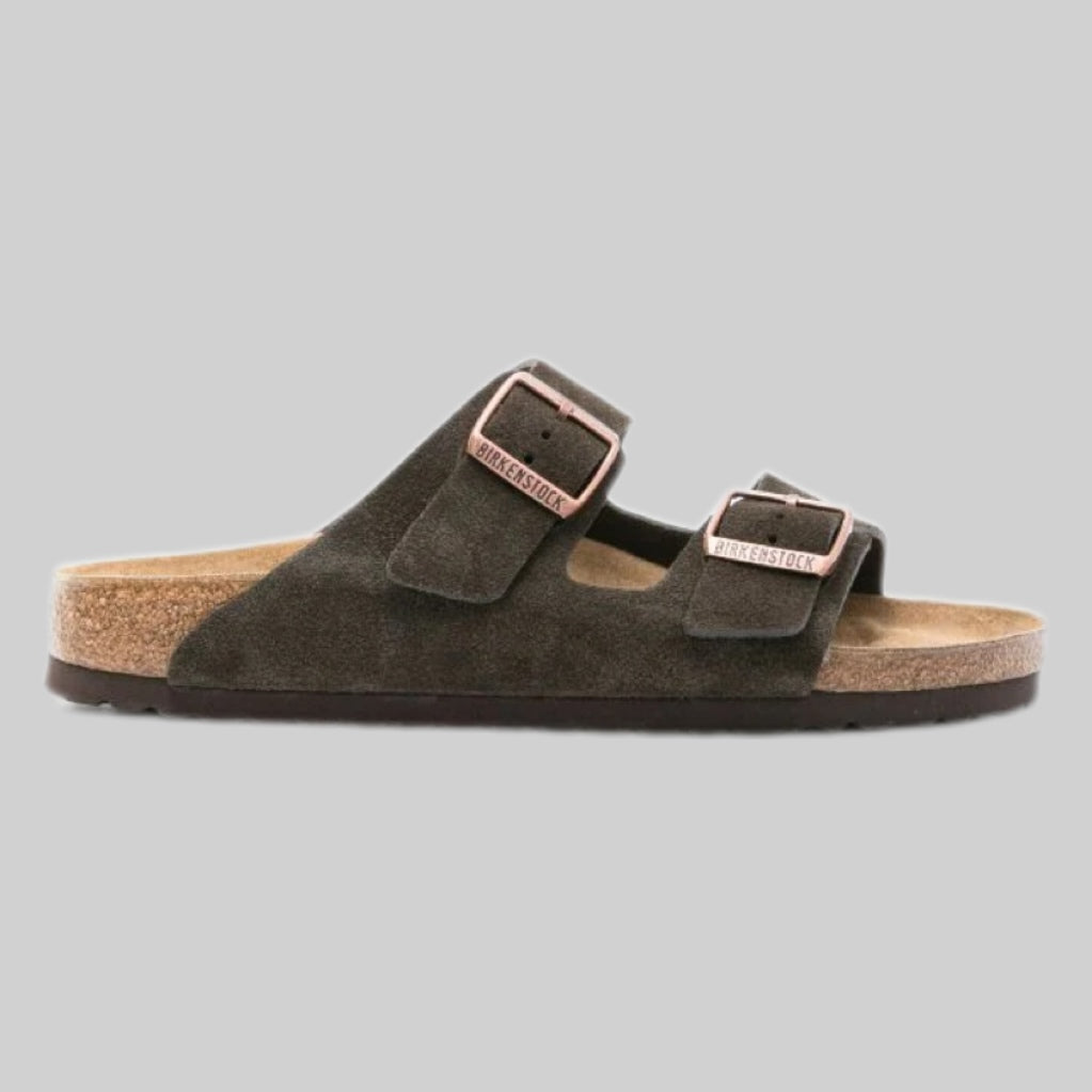 Birkenstock slides, men, brown, frontside