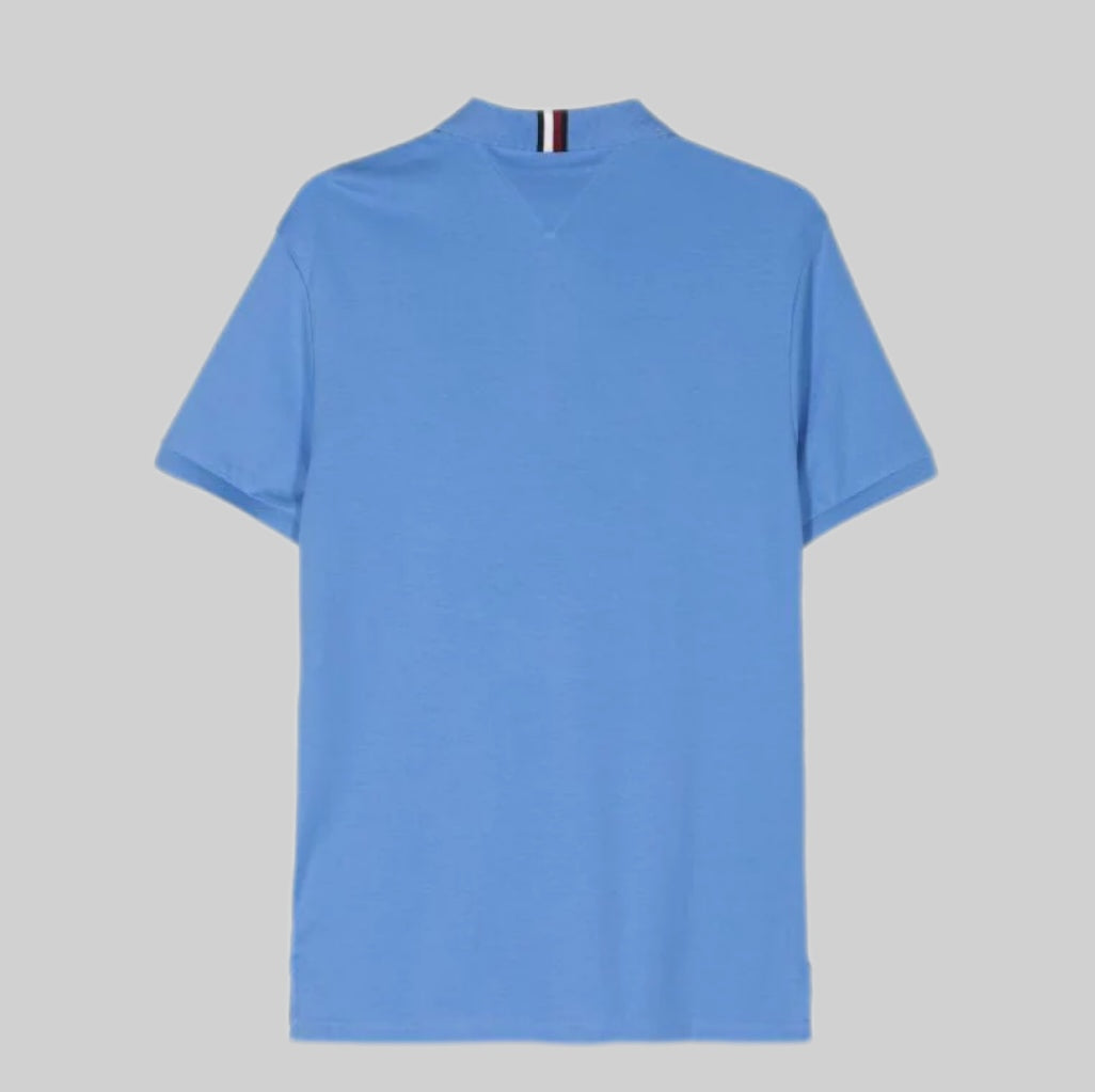 Tommy Hilfiger polo shirt, men, blue, frontside, model