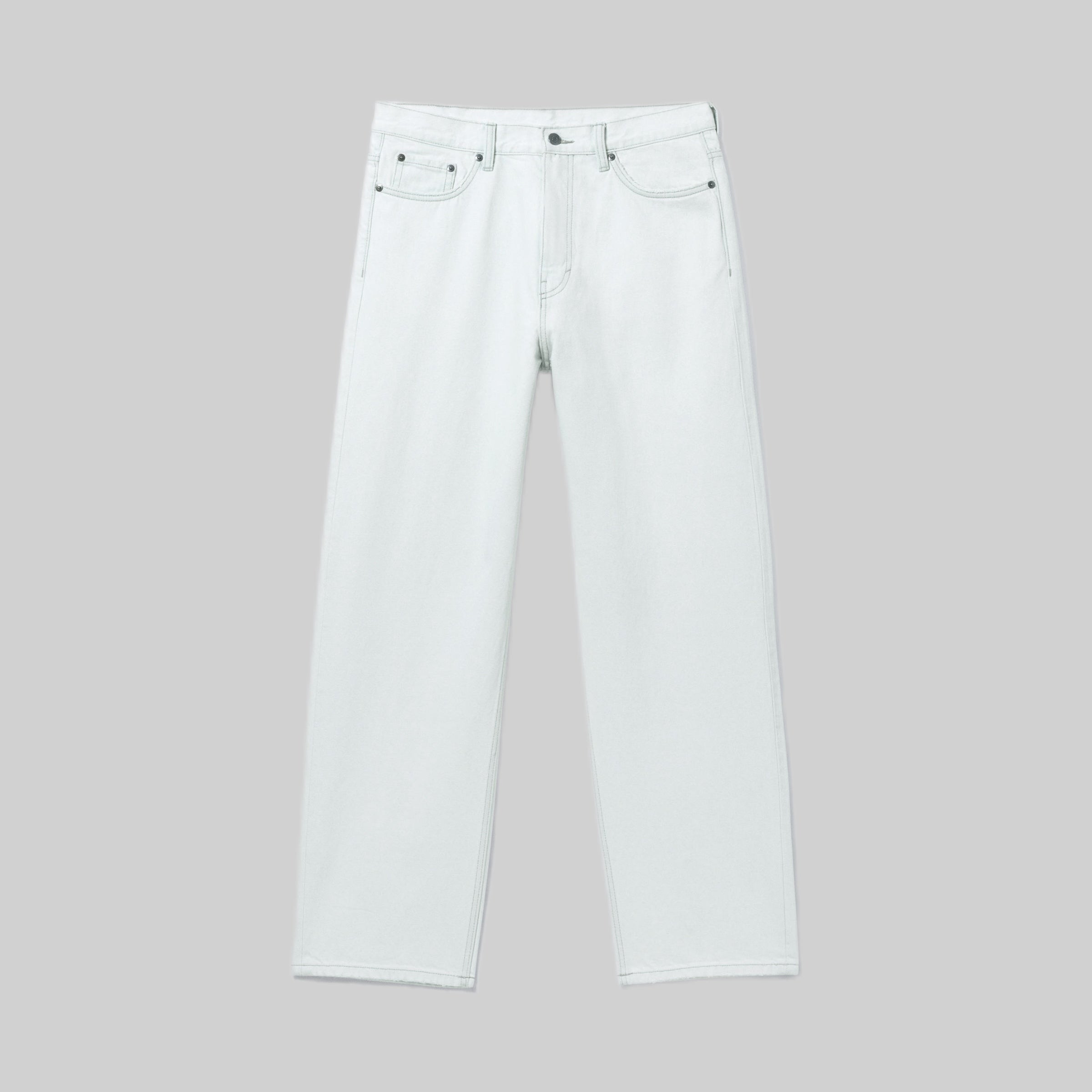Weekday white, jeans, men, frontside