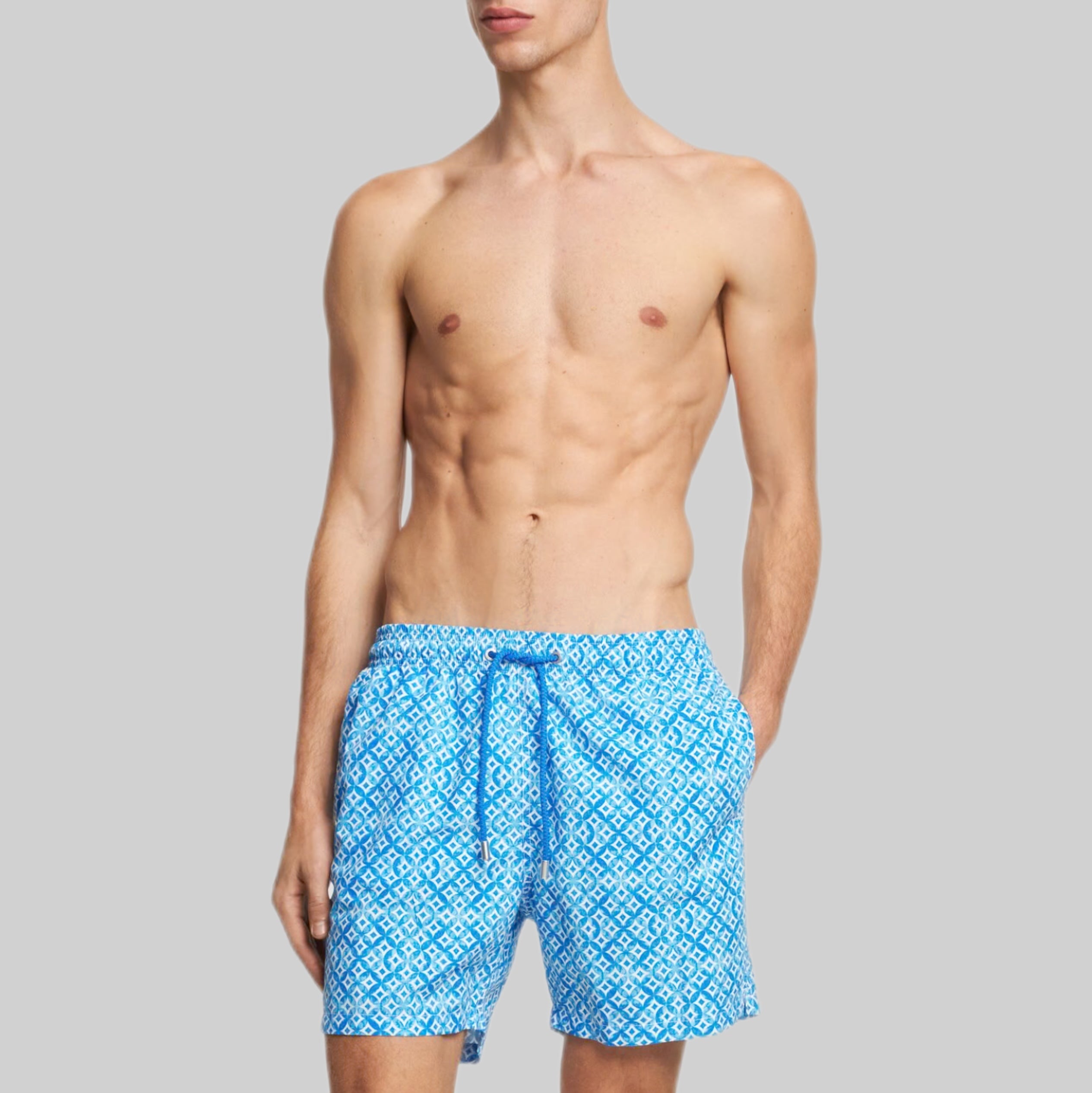 Mc2 Saint Barth swimwear, men, frontside, blue, model