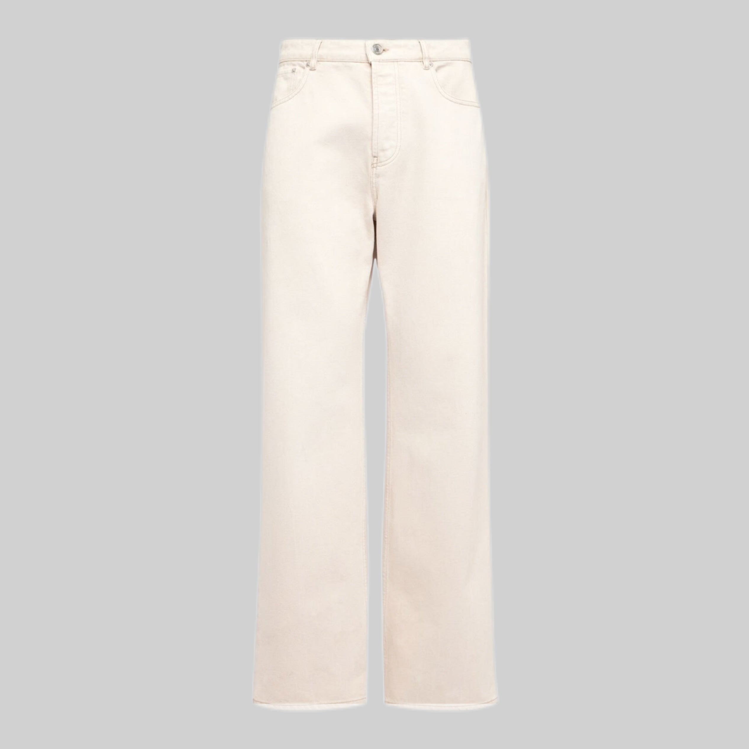 AMI Paris jeans, men, fonrtside, white, 