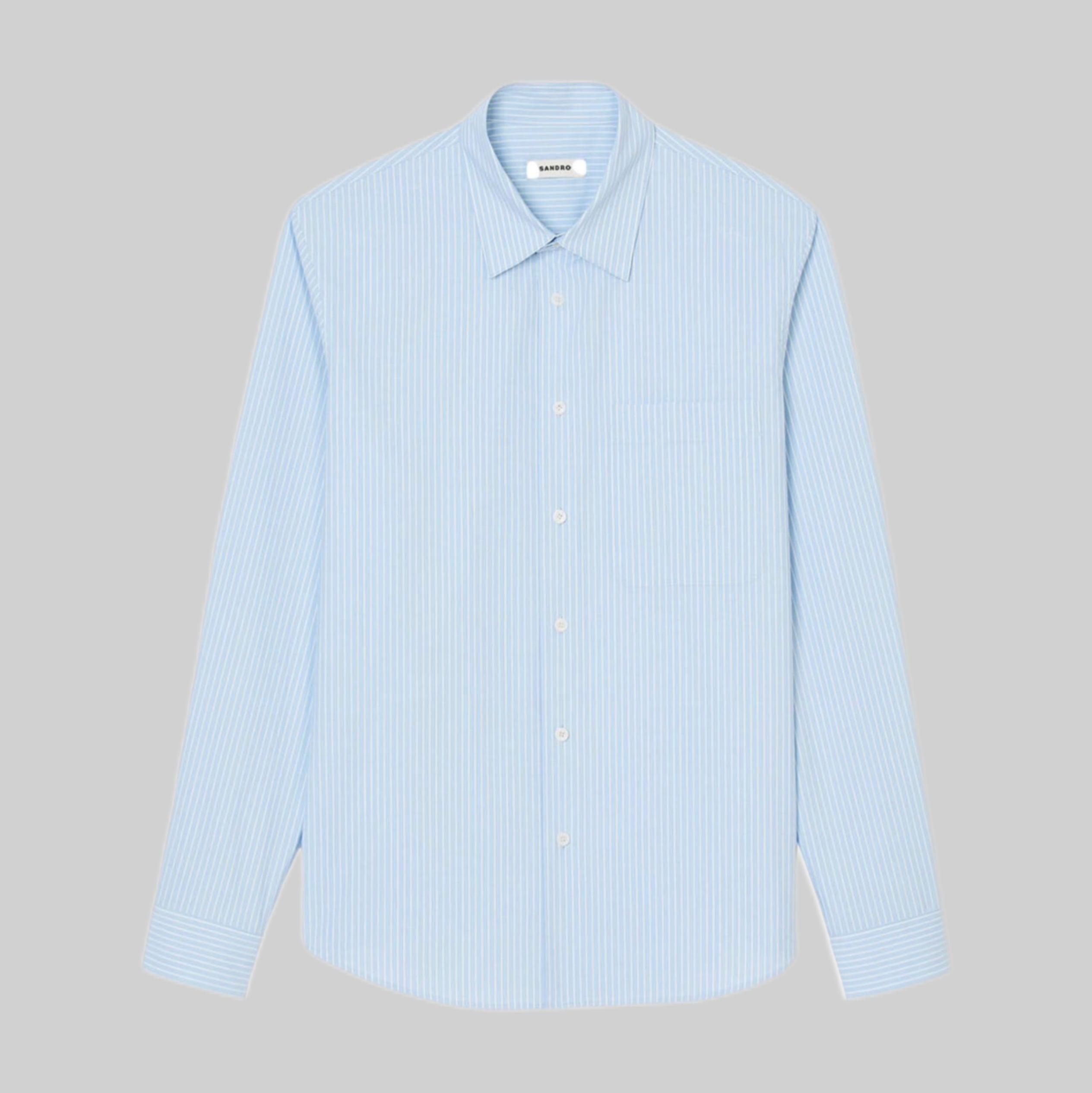 Sandro shirt, men, frontside, striped