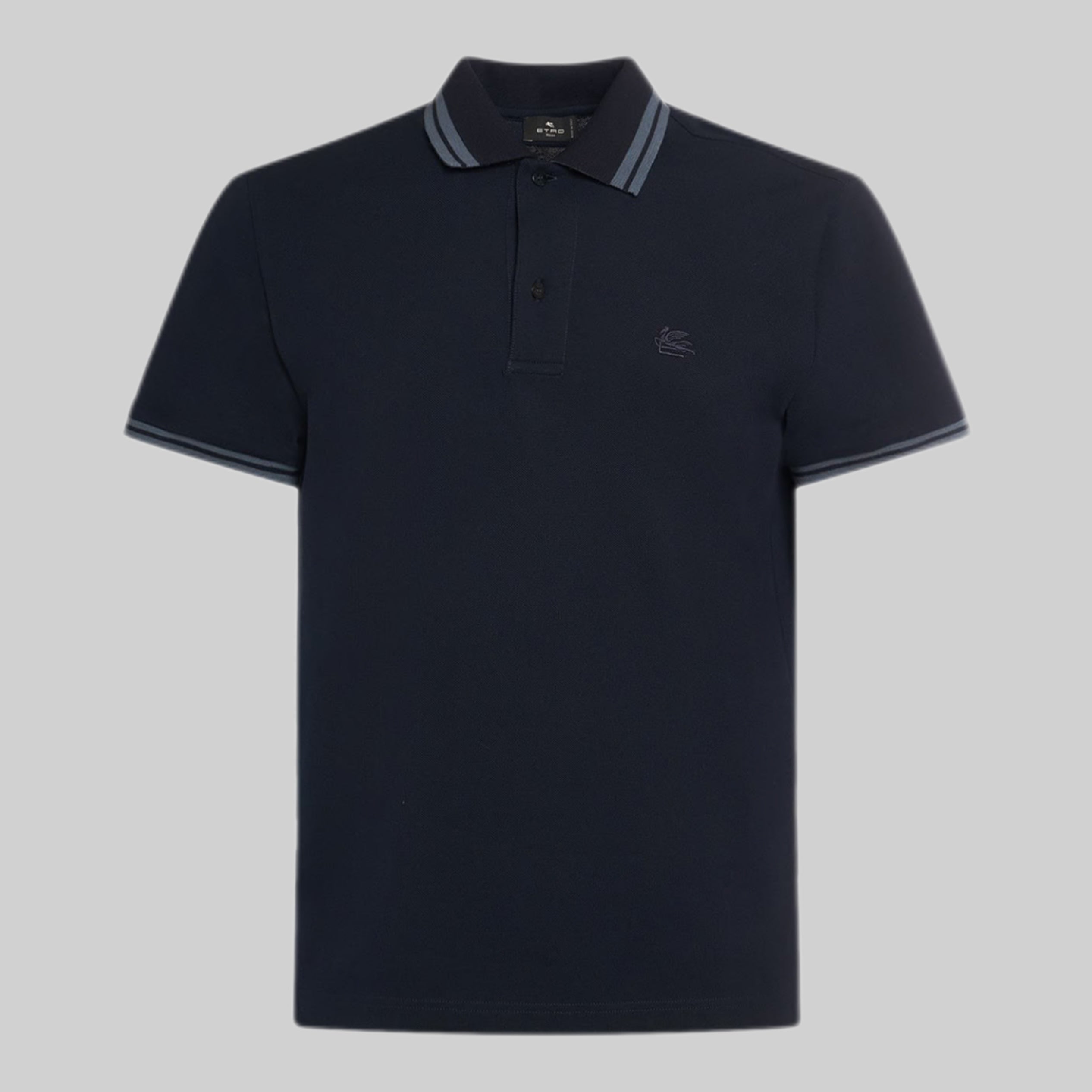 Etro polo shirt, men, frontside, blue, sale