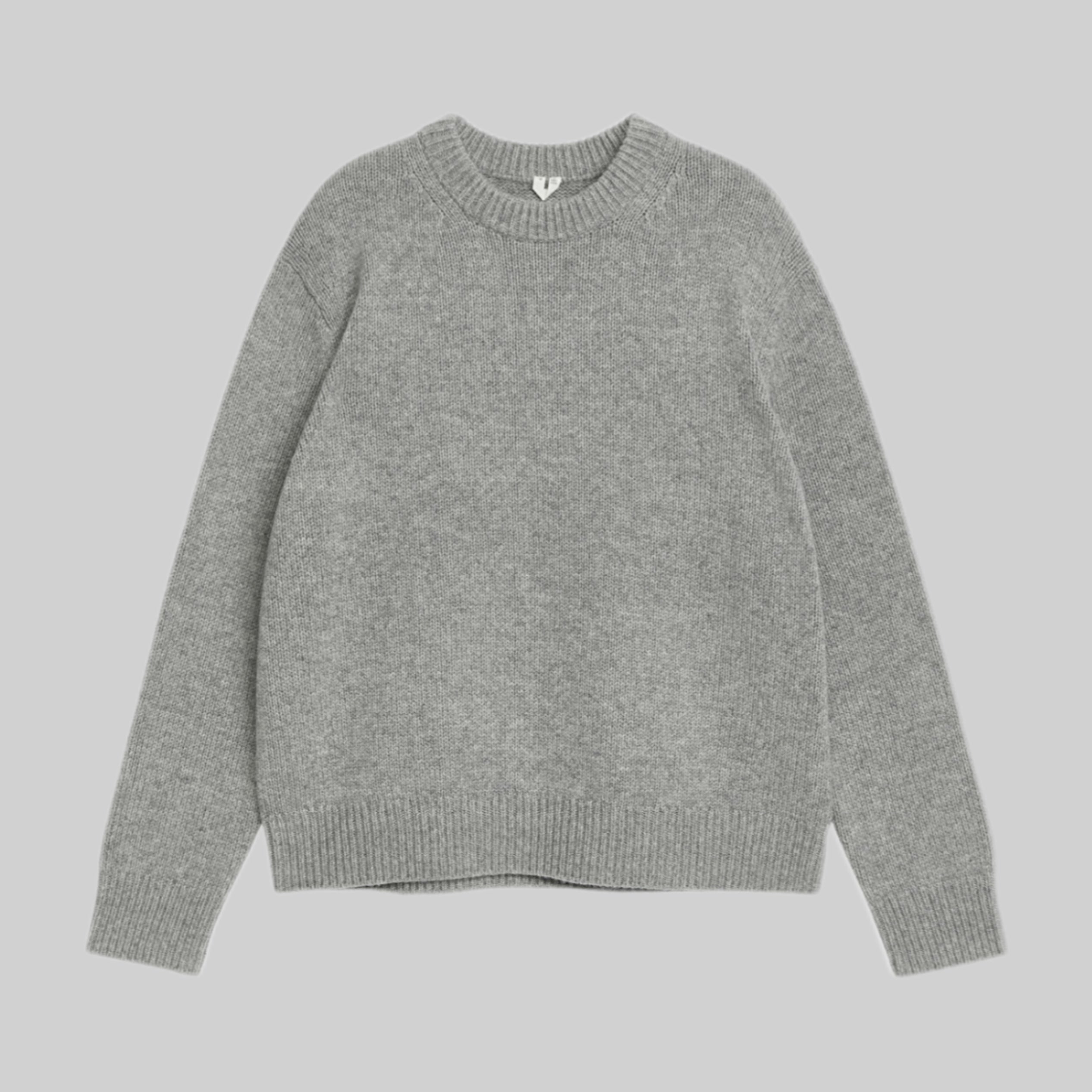 Arket knitwear, men, frontside, gray