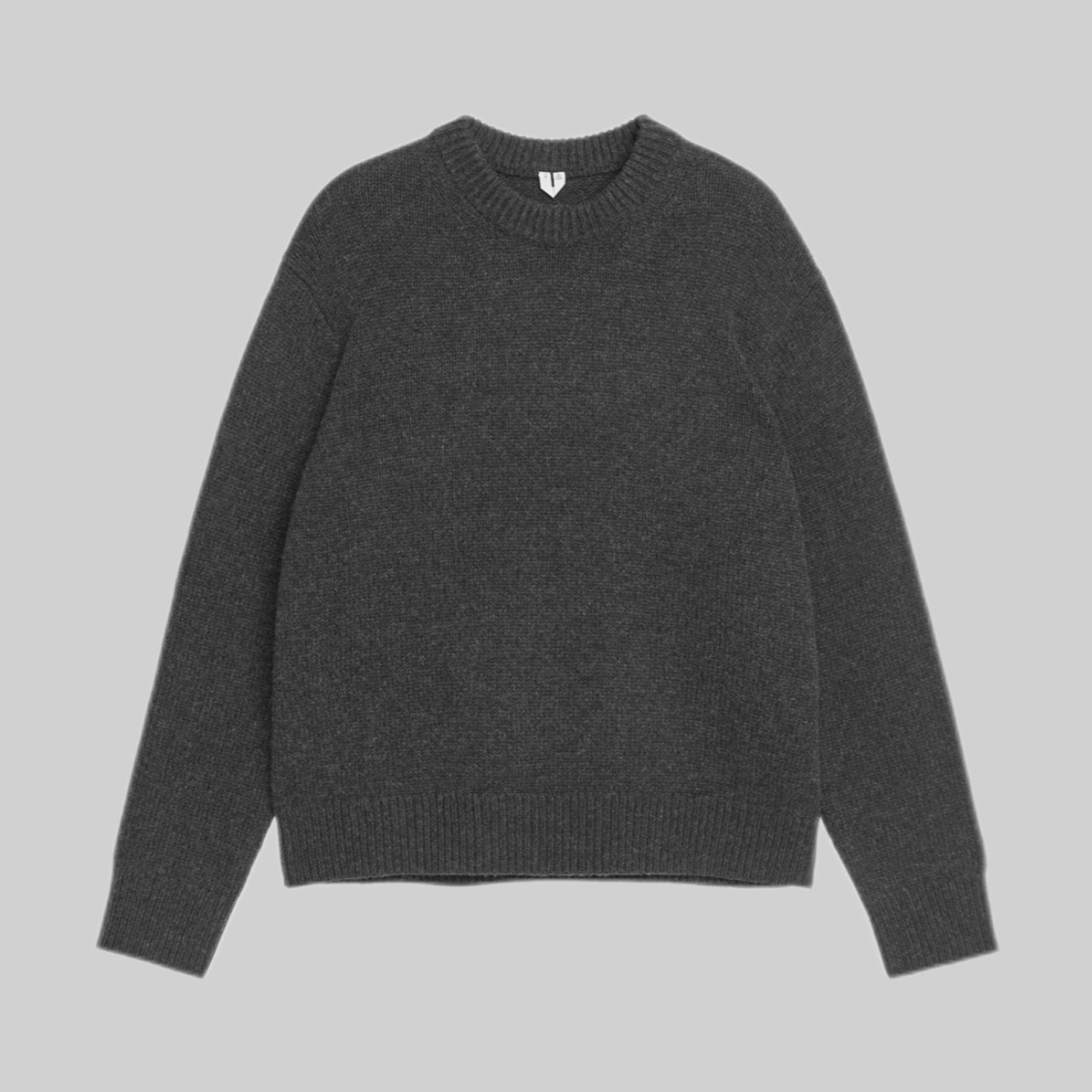 Arket knitwear, gray, men, frontside