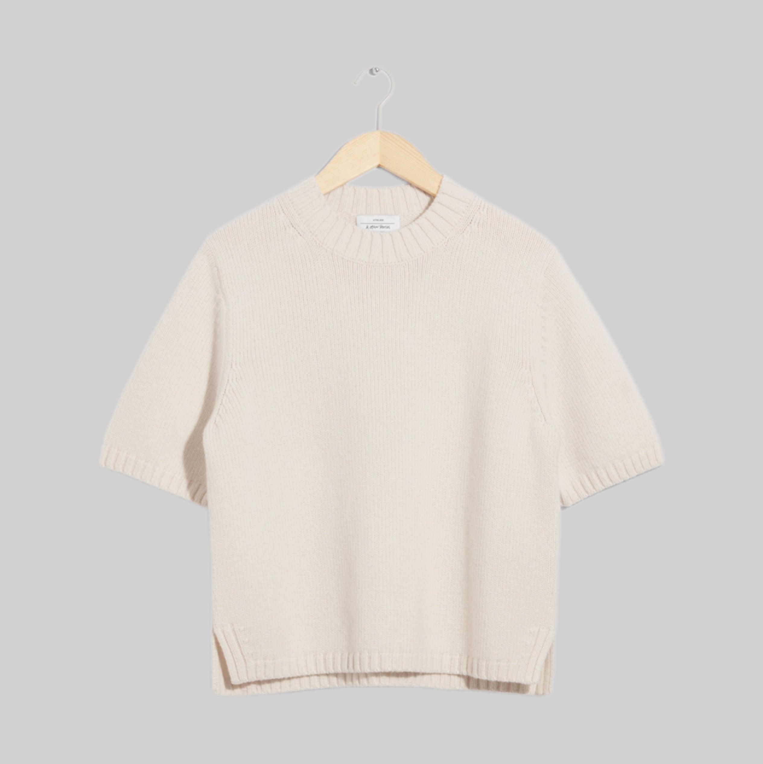 & Other Stories top, knitwear, women, frontside, white