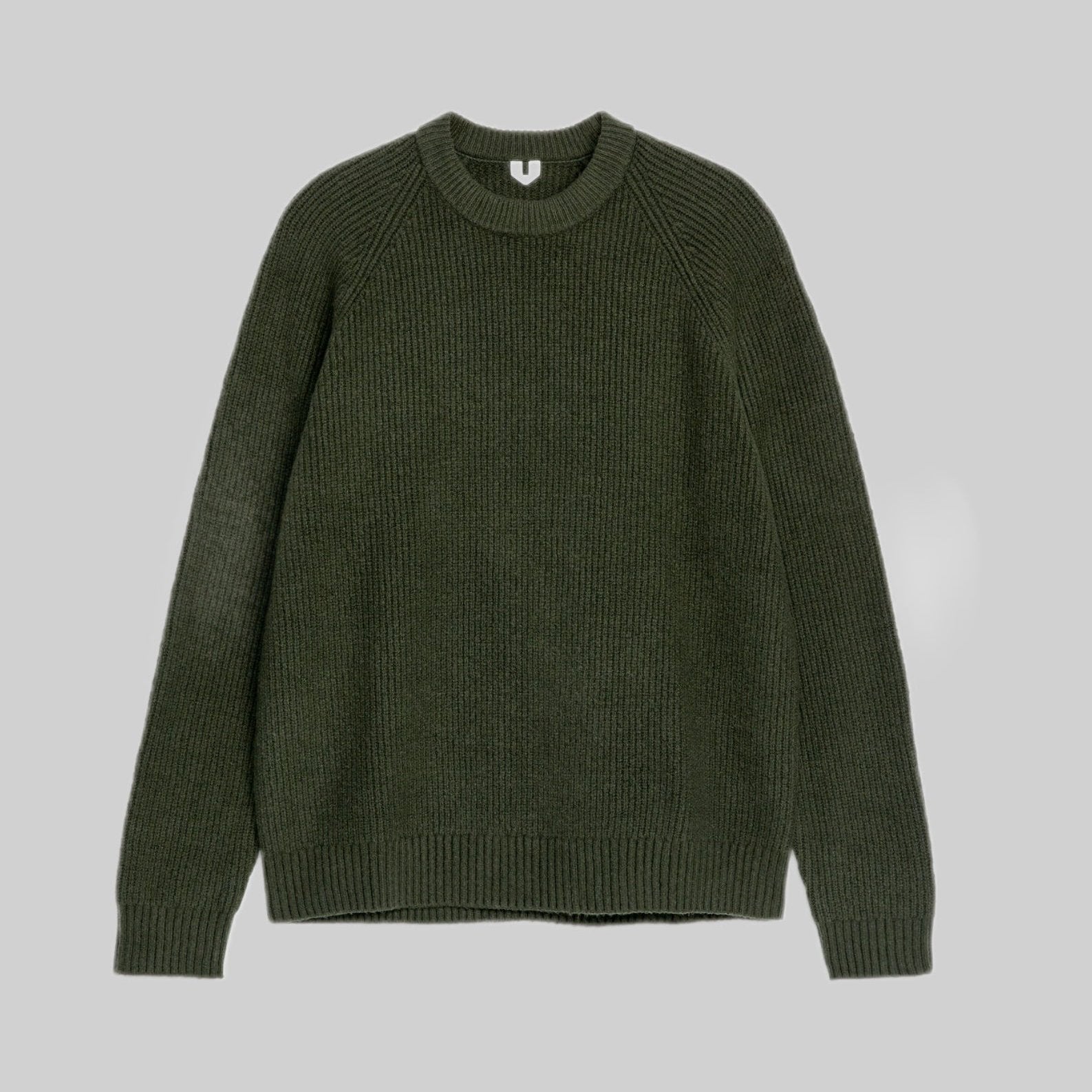 Arket knitwear, dark green, men, frotnside