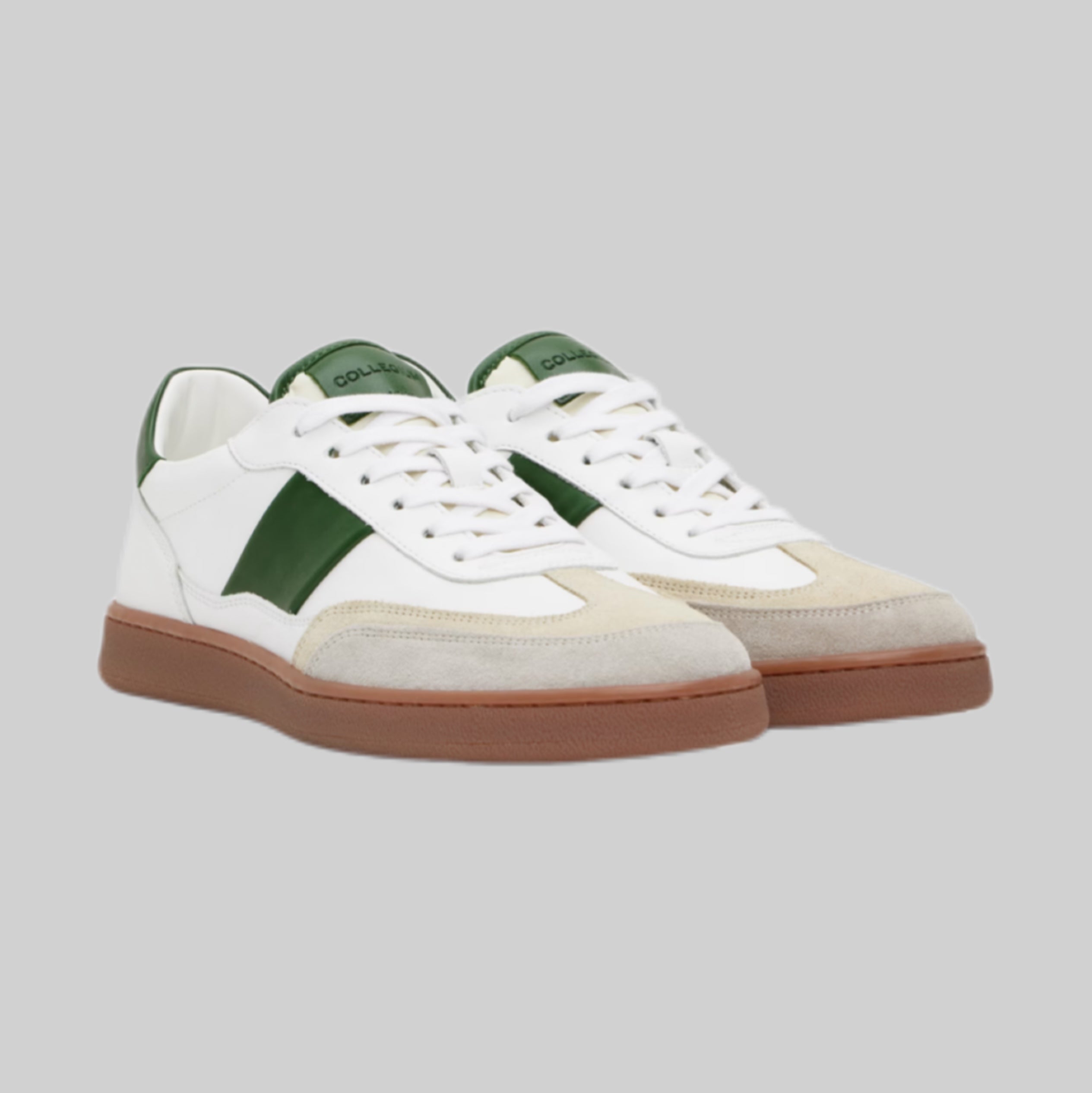 COLLEGIUM sneakers, men, frontside, white and green