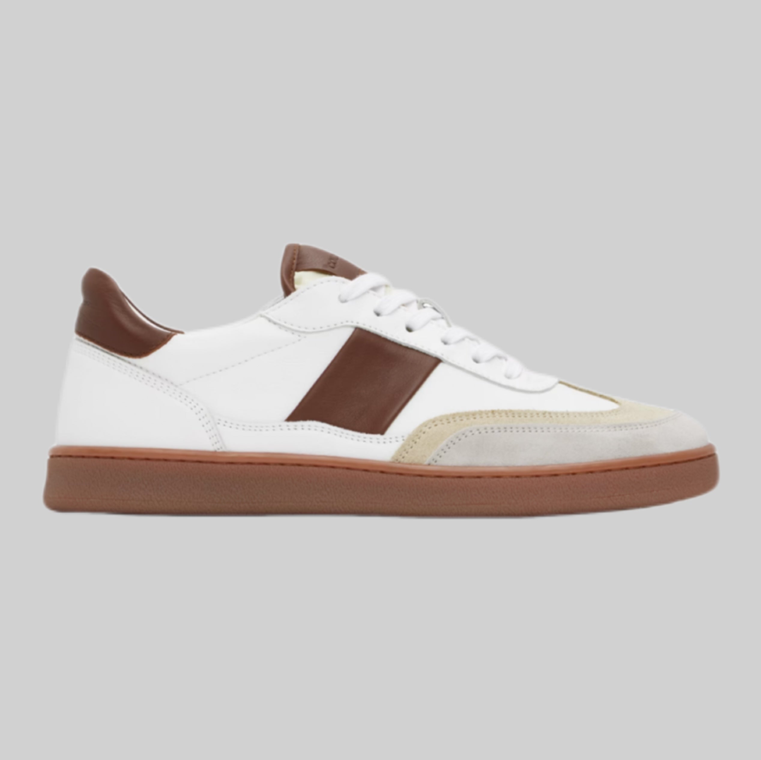 COLLEGIUM sneakers, men, frontside, white and brown