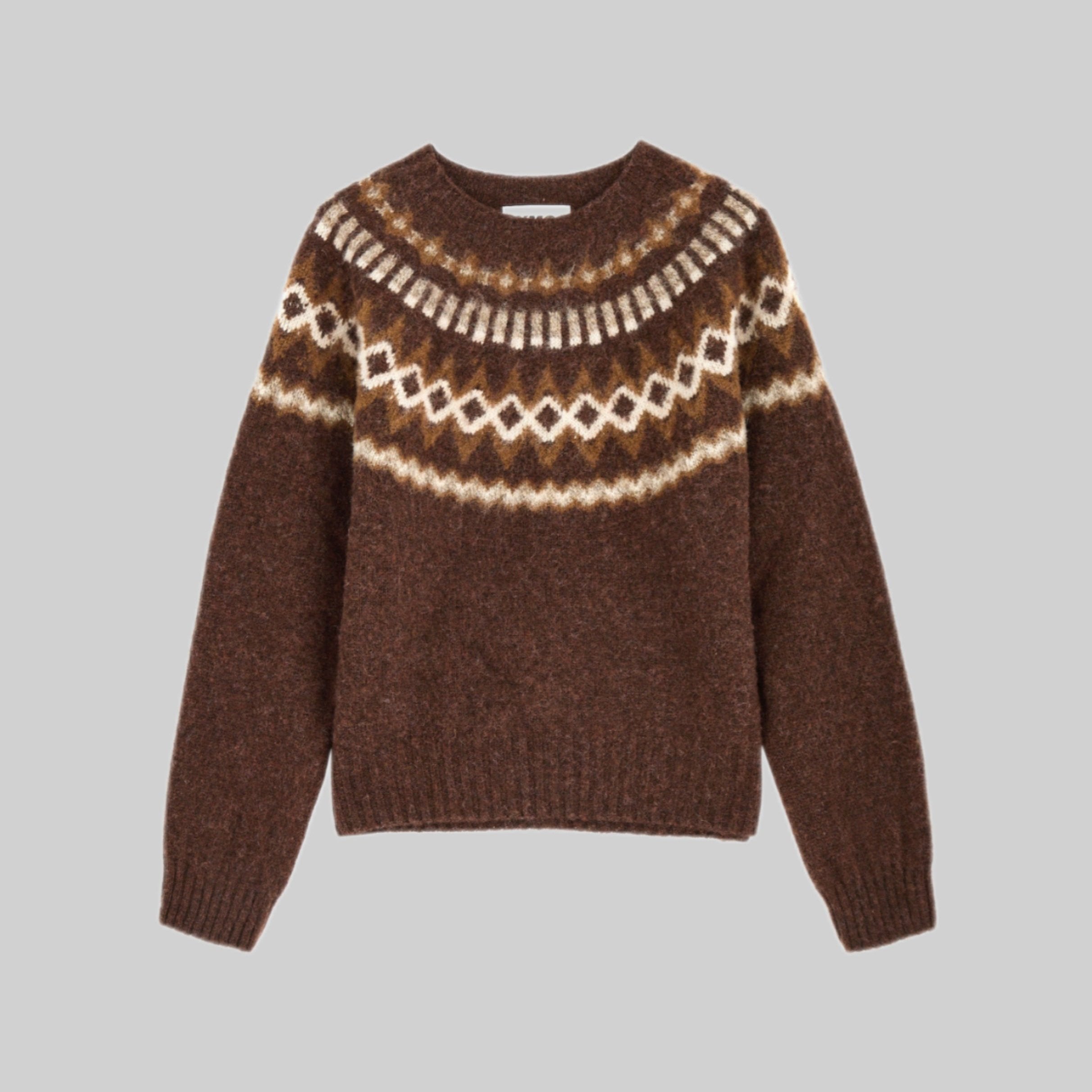 YMC knitwear, women, frontside, brown