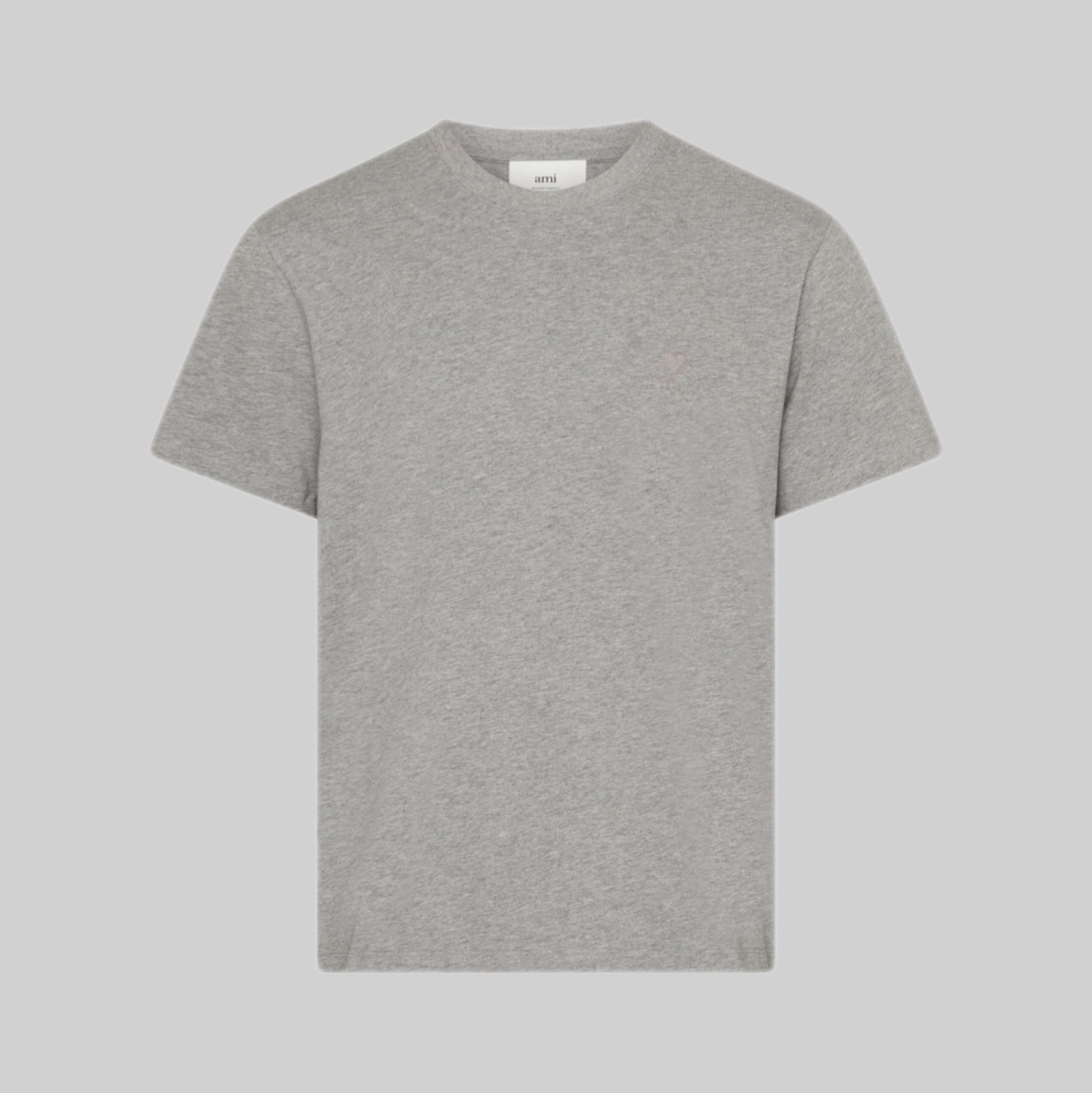 AMI PARIS t-shirt, men, frontside, gray