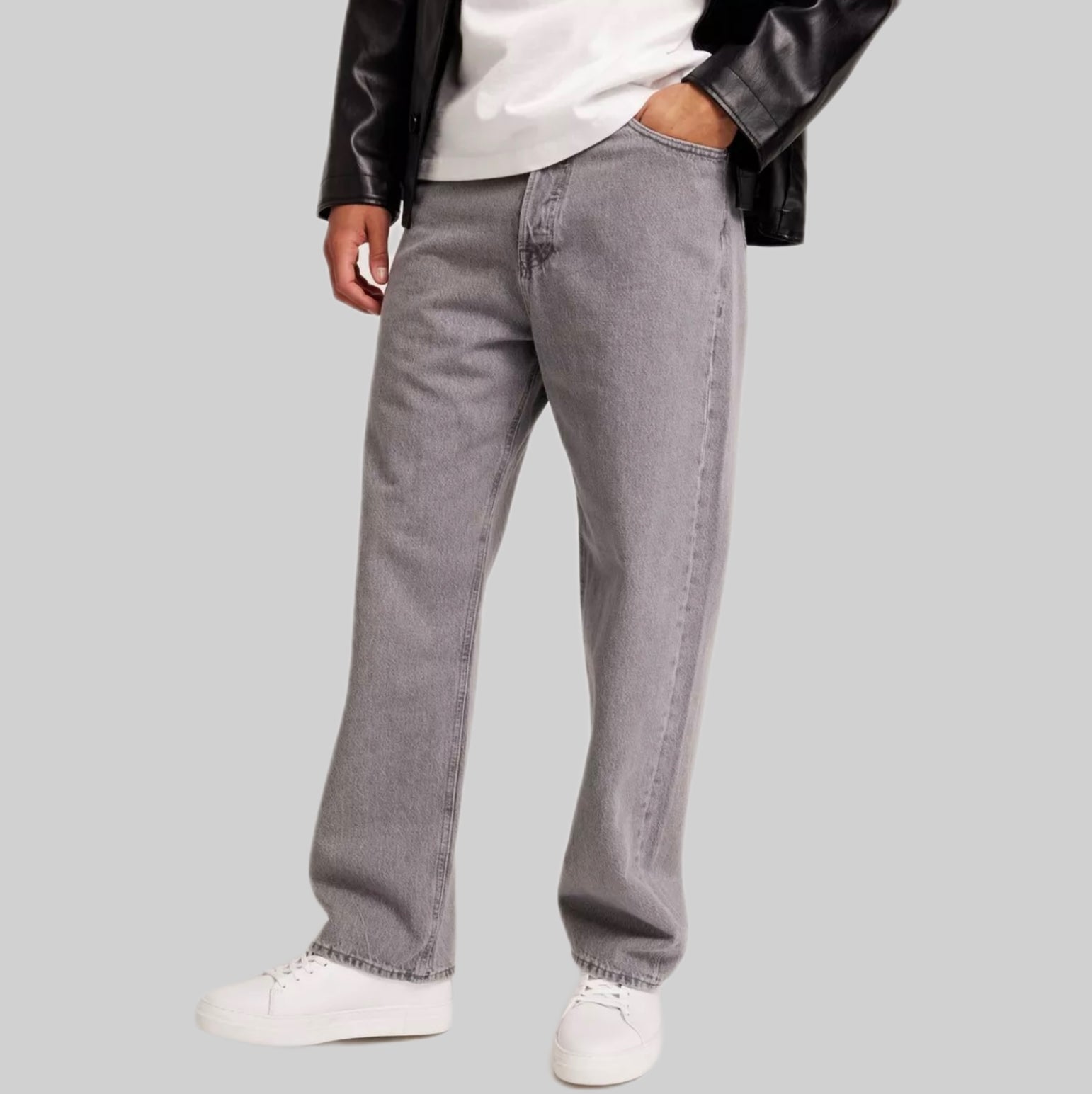 JACK & JONES jeans, gray, men, frontside, model