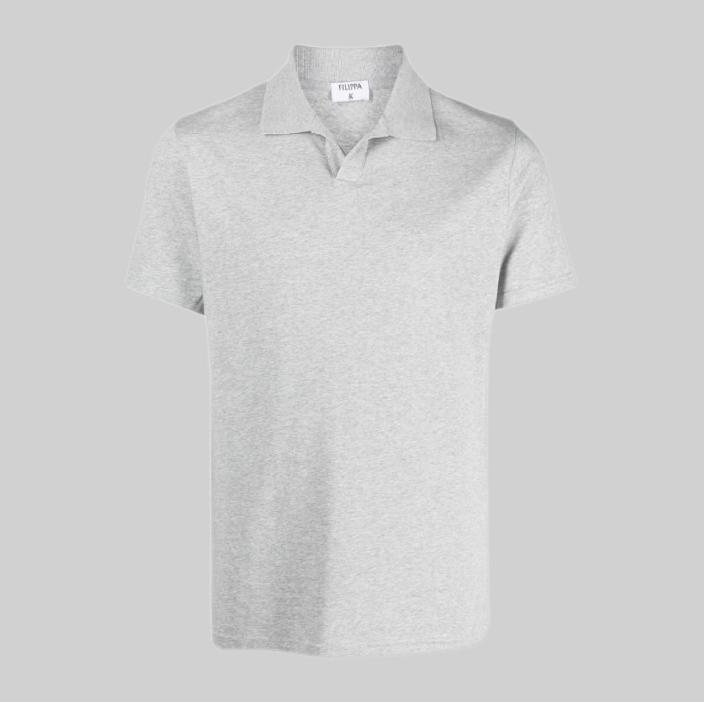  Filippa K polo shirt, men, gray, frontside