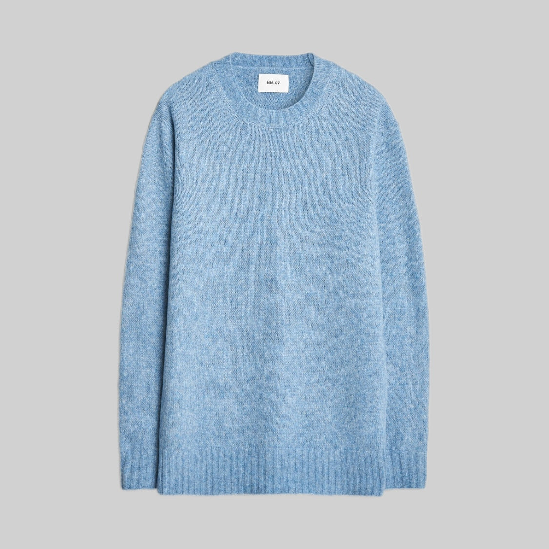 Lee Brushed Wool Crew Neck Tink Blue