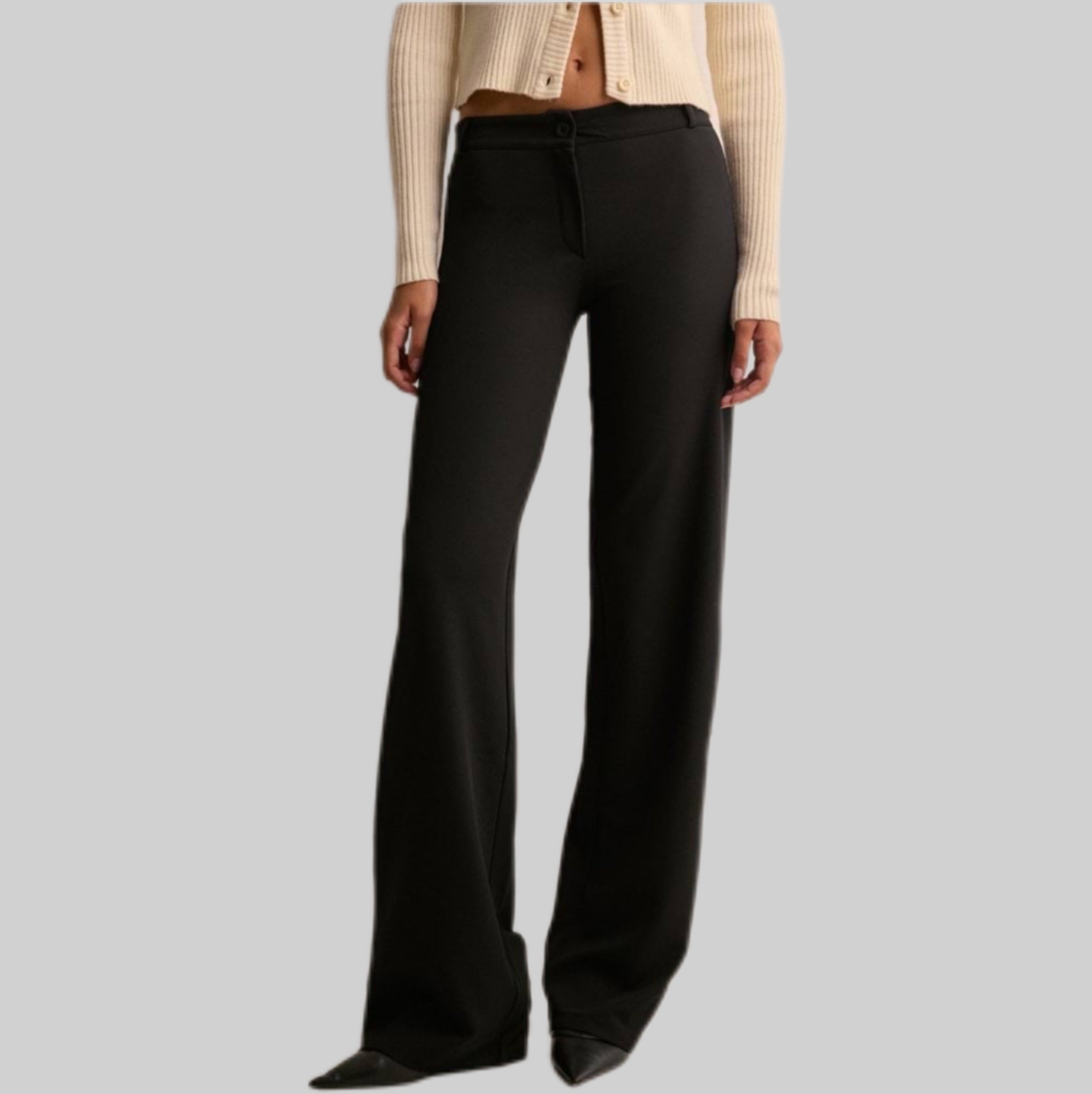 Keep It Up Low Waist Suit Pants Stretch Fabric